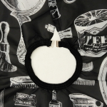 Пеньюар парикмахерский, цвет черный, с рисунком, 110*140см