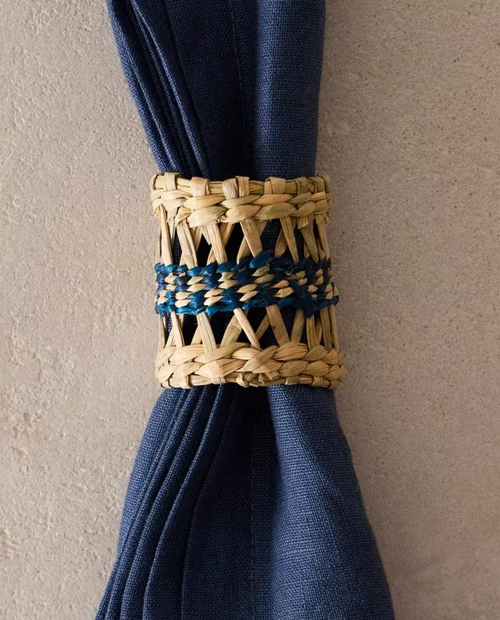 ZARA HOME КРУГЛЫЕ КОЛЬЦА ДЛЯ САЛФЕТОК (НАБОР ИЗ 4 ШТ.), СИНИЙ