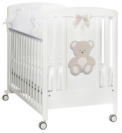 Детская кроватка Italbaby Peluche белый/крем