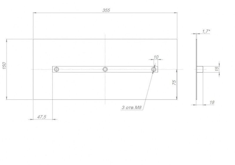 Комплект лопастей для двухроторной затирочн. маш.GROST – 150x355 мм (4шт)