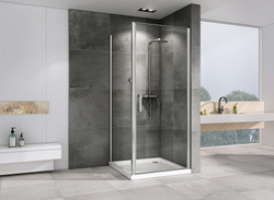 Душевой уголок Abber Sonnenstrand 80x100 AG04080-S100 профиль Хром стекло прозрачное