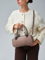 Замшевая сумка Curl DBR 31363 капучино