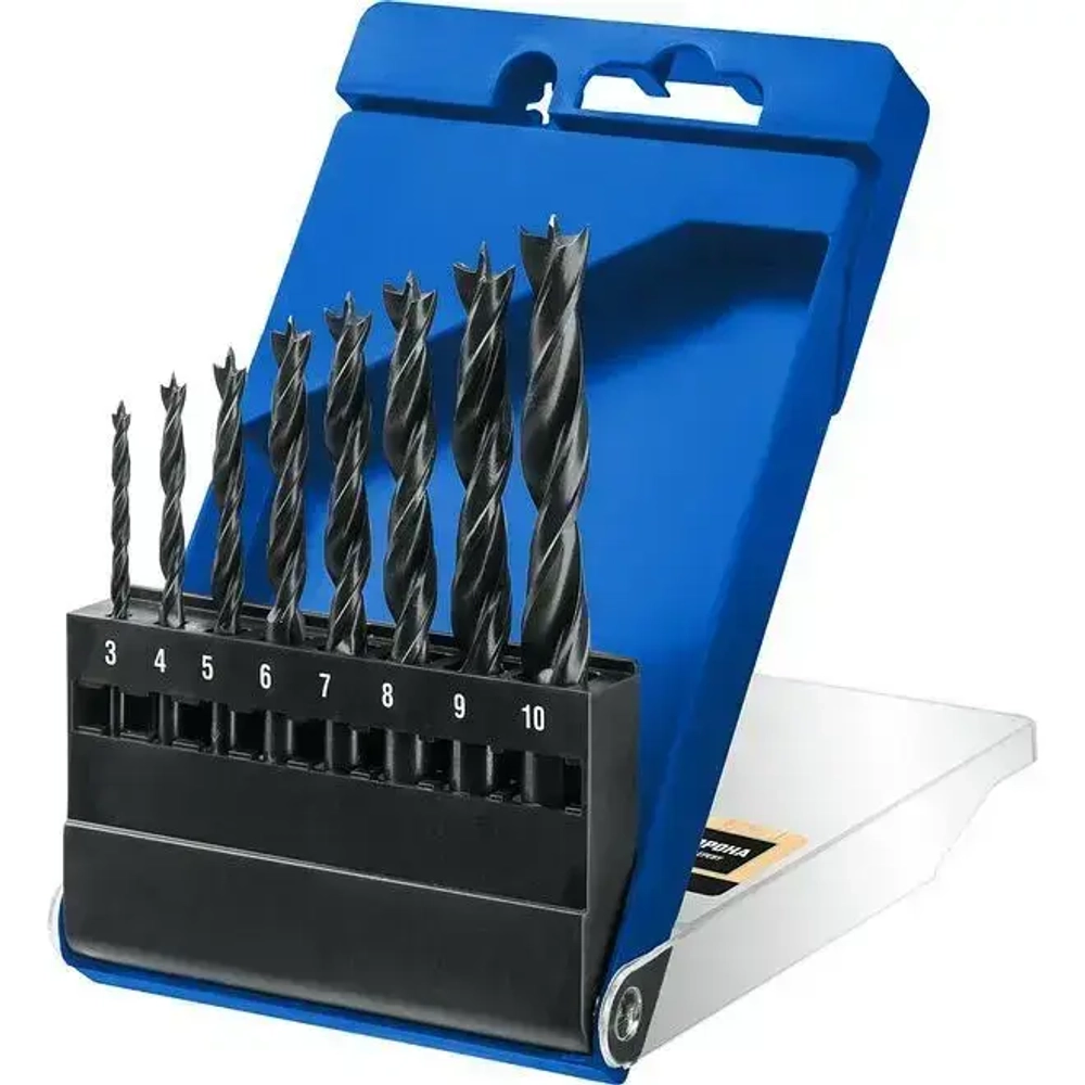 Набор сверл спиральных по дереву (8 шт; 3-10 мм; М-образная заточка) Зубр 29421-H8_z01