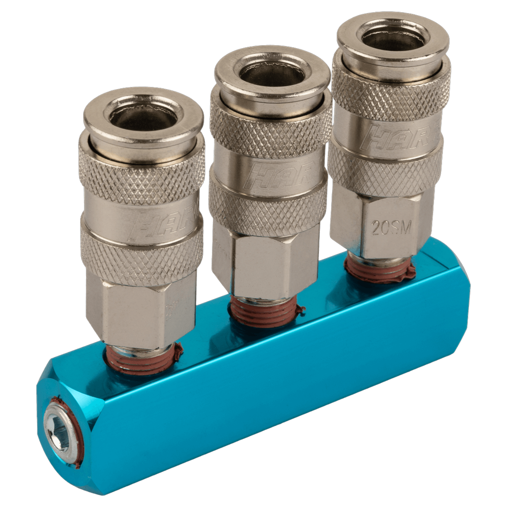 HRS-SMT Прямой разветвитель с тремя БРС, 1/4'' - 1/4'', три входа