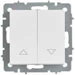 BRITE Выключатель жалюзи 10А ВС10-1-5-БрАБ арктический белый IEK