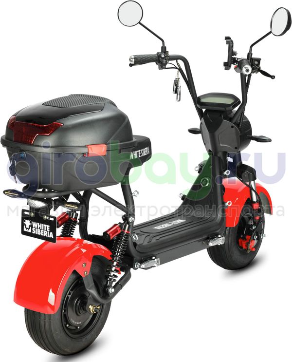 Электроскутер WHITE SIBERIA MINI R 2500w 3.0 (60V/21Ah) - Красный фото №7