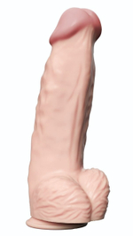 Телесный вибратор-гигант Real Bomb - 26 см.