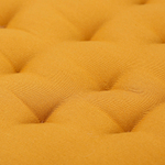 Подушка на стул круглая из хлопка цвета карри из коллекции essential, 35 см