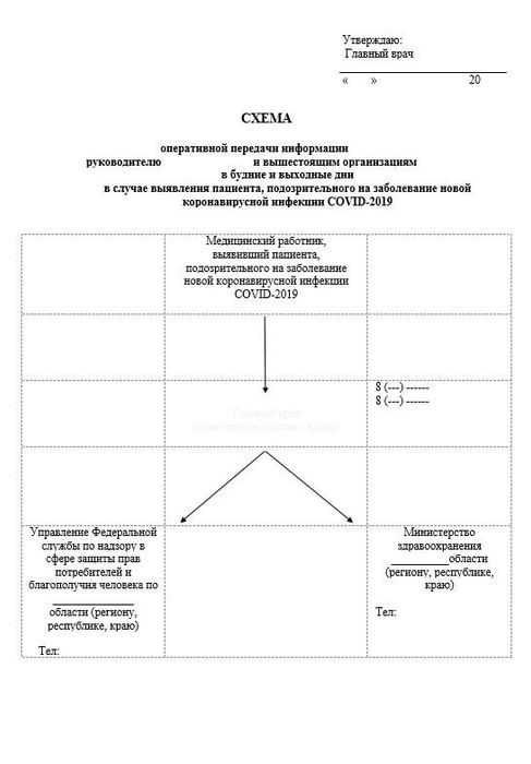 Схема оперативной передачи информации по COVID-19