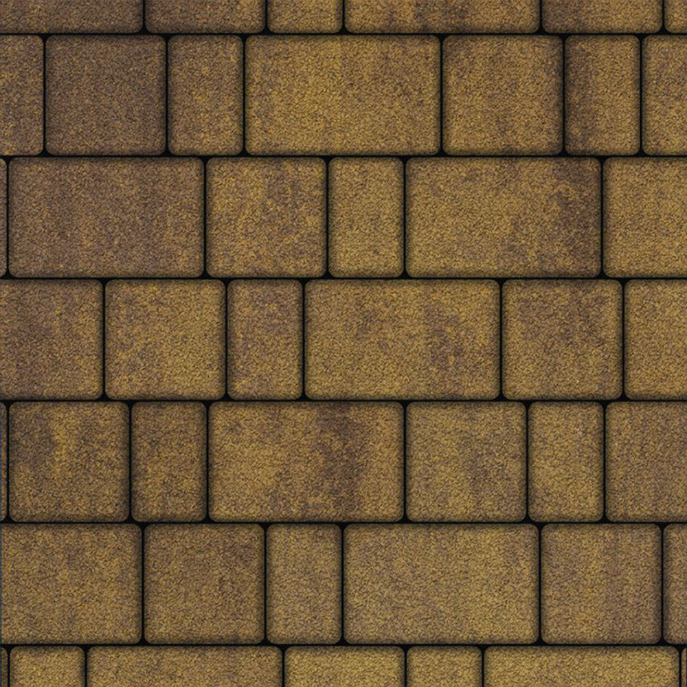 Тротуарная плитка СТАРЫЙ ГОРОД - Листопад гранит Янтарь, комплект из 3 видов плит