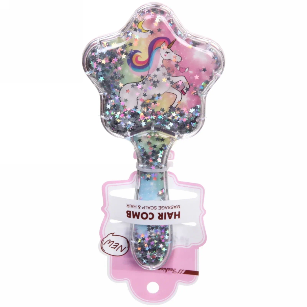 Расческа массажная «Baby House Mila», микс 4 вида Единорожки, 17*8.5см