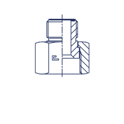 Соединение PR D20-16 ORFS 1.3/16 - ORFS 1