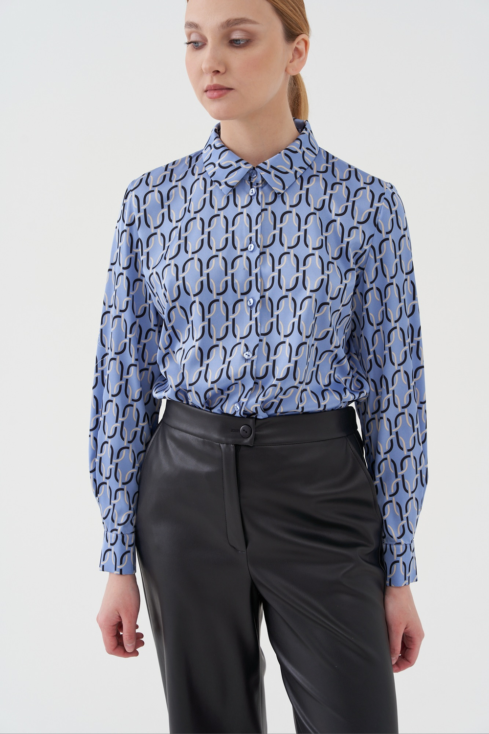 Блуза с геометрическим принтом Тамбовчанка