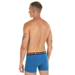 Синие мужские трусы-боксеры с пришивной брендированной резинкой (Размер: XL) (Цвет: синий)