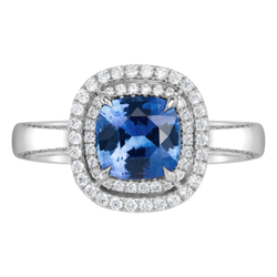 Кольцо с Сапфиром и Бриллиантами, R0070-73/1