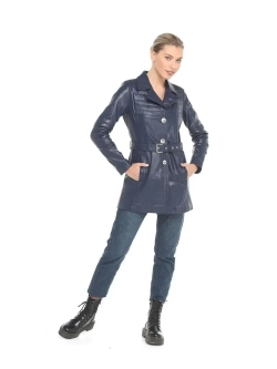 Плащ женский из натуральной кожи Турция