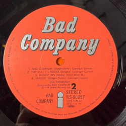 Винтажная виниловая пластинка LP Bad Company (Japan 1974) (No Obi) Ready For Love ILS-80057