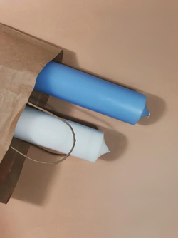 Свеча алтарная голубая 70 часов