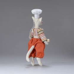 Ёлочная игрушка Кот-повар со сковородкой