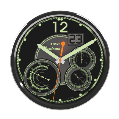 Метеостанция (настенные часы) RST Lumineux, черный (77747)