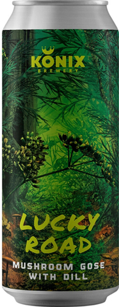 Пиво Коникс Лаки Роуд Укроп / Konix Brewery Lucky Road Dill 0.45 - банка