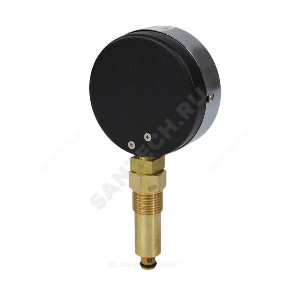 Термоманометр МД04 радиальный Дк80 0-1,0 МПа L=40мм G1/4" 120С с переходником на G1/2" ЭКОМЕРА МД04-80-G-1МПа-120-L-40-РИ