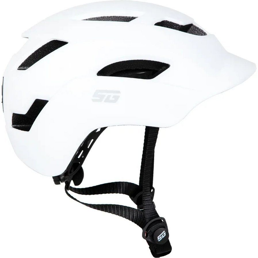 Шлем STG TS-51 с фонарем, M (54-58 см), белый