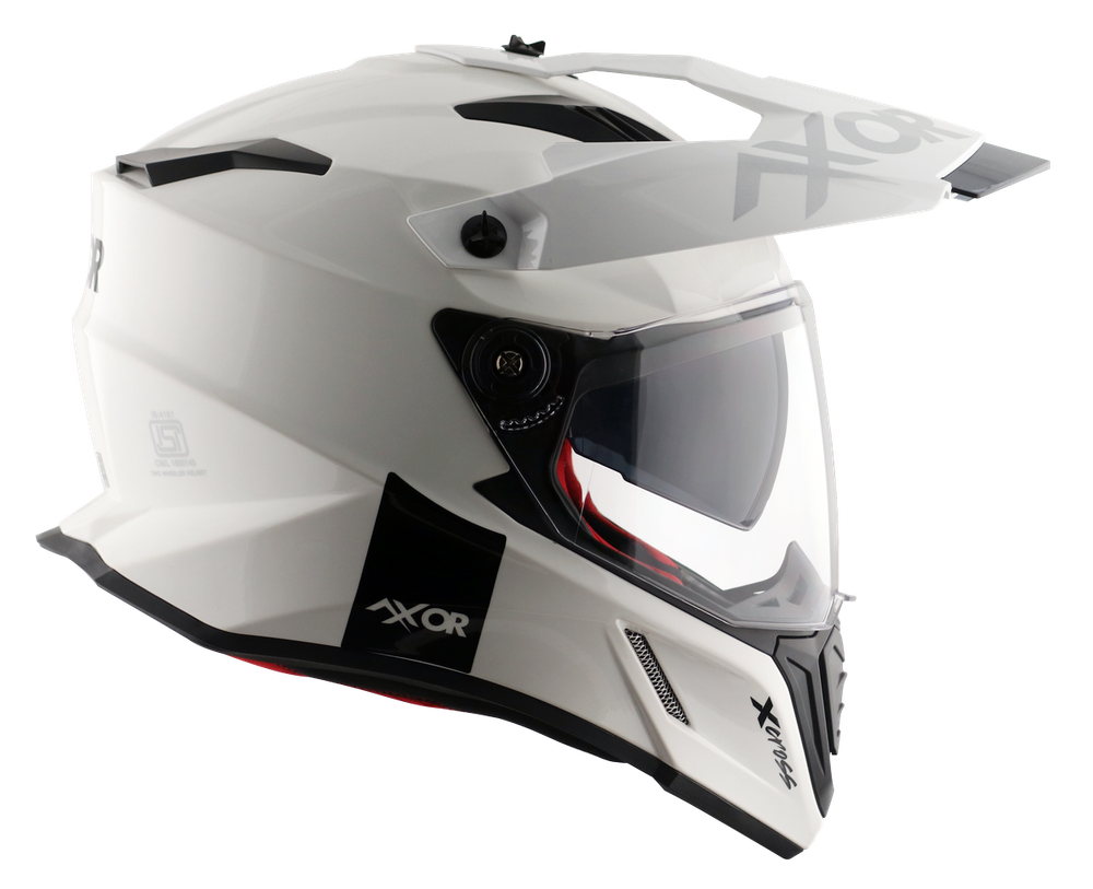 Шлем AXOR X-CROSS DUAL VISOR SC, с визором, цвет белый (S)