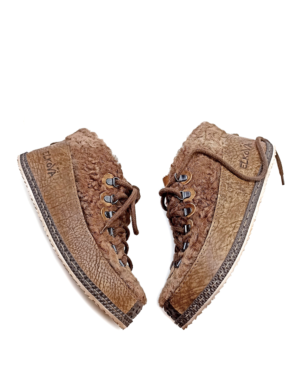 Ботинки из натурального каракуля "In Brown"