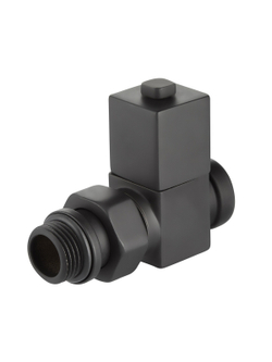 Набор дизайн-вентилей Royal Thermo CUBE, прямой (черный) 1/2"