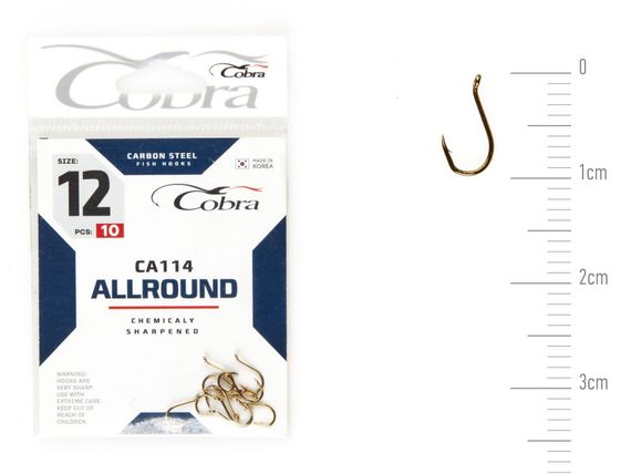 Крючки Cobra ALLROUND CA114  №12, 10 шт.