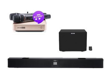 Комплект караоке Evolution Evobox Plus [Gold] + саундбар EvoSound + годовая подписка на обновления