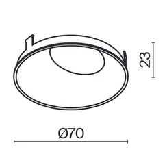 Декоративная рамка-отражатель для светильников серии  Образ / Wise Technical ring057-10-mg