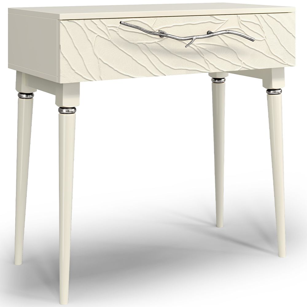 Консоль Арт Колор leaves Классик Сильвер Кремовый белый