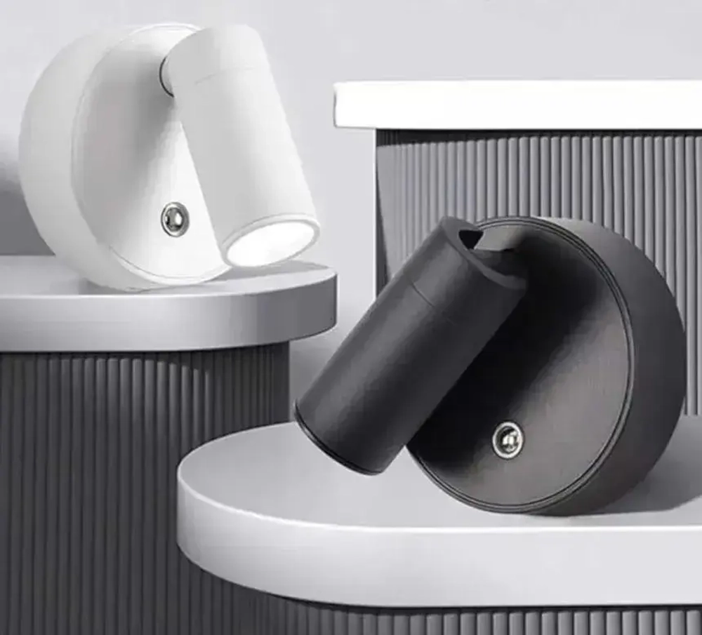 Светильник настенный беспроводной с выключателем, бра светодиодное, 3000К, 1.6Вт,черный