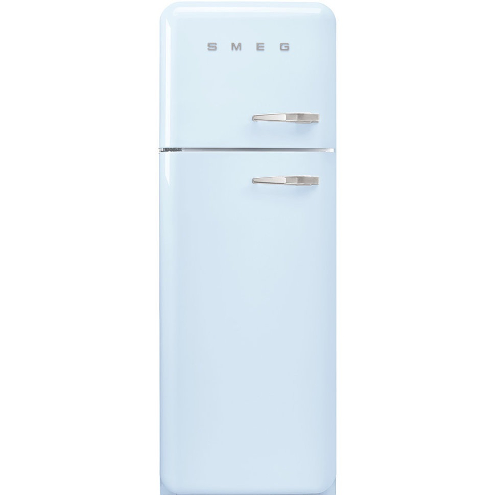 Голубой холодильник с морозильной камерой вверху Smeg FAB30LPB5