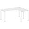 Metal System Стол криволинейный правый на П-образном м/к БП.СА-4 (R) Белый/Металл Белый 1600*1200*75