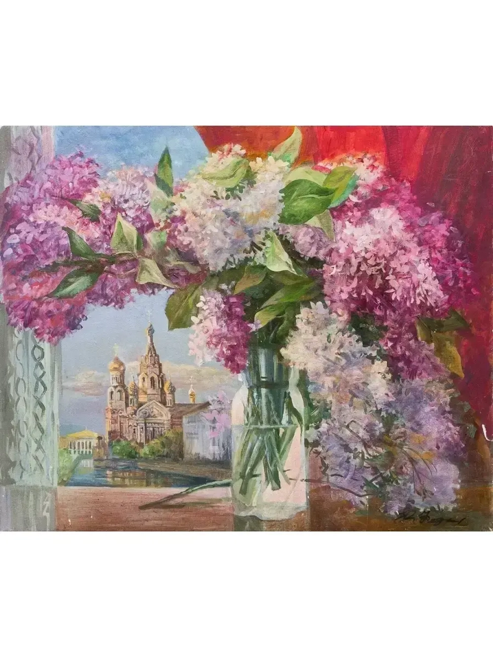 Картина маслом Сирень Федорищев