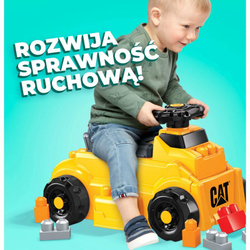 Fisher-Price Mega Bloks CAT — ездовое транспортное средство + 10 блоков HDJ29