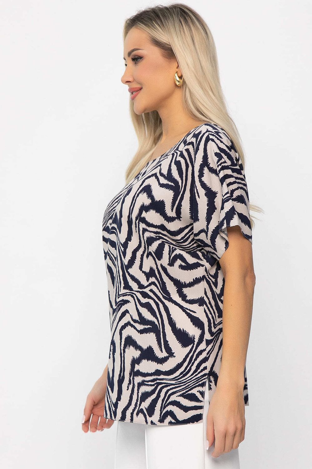 Блуза Кармен (синяя) Б13725-30М LT Collection