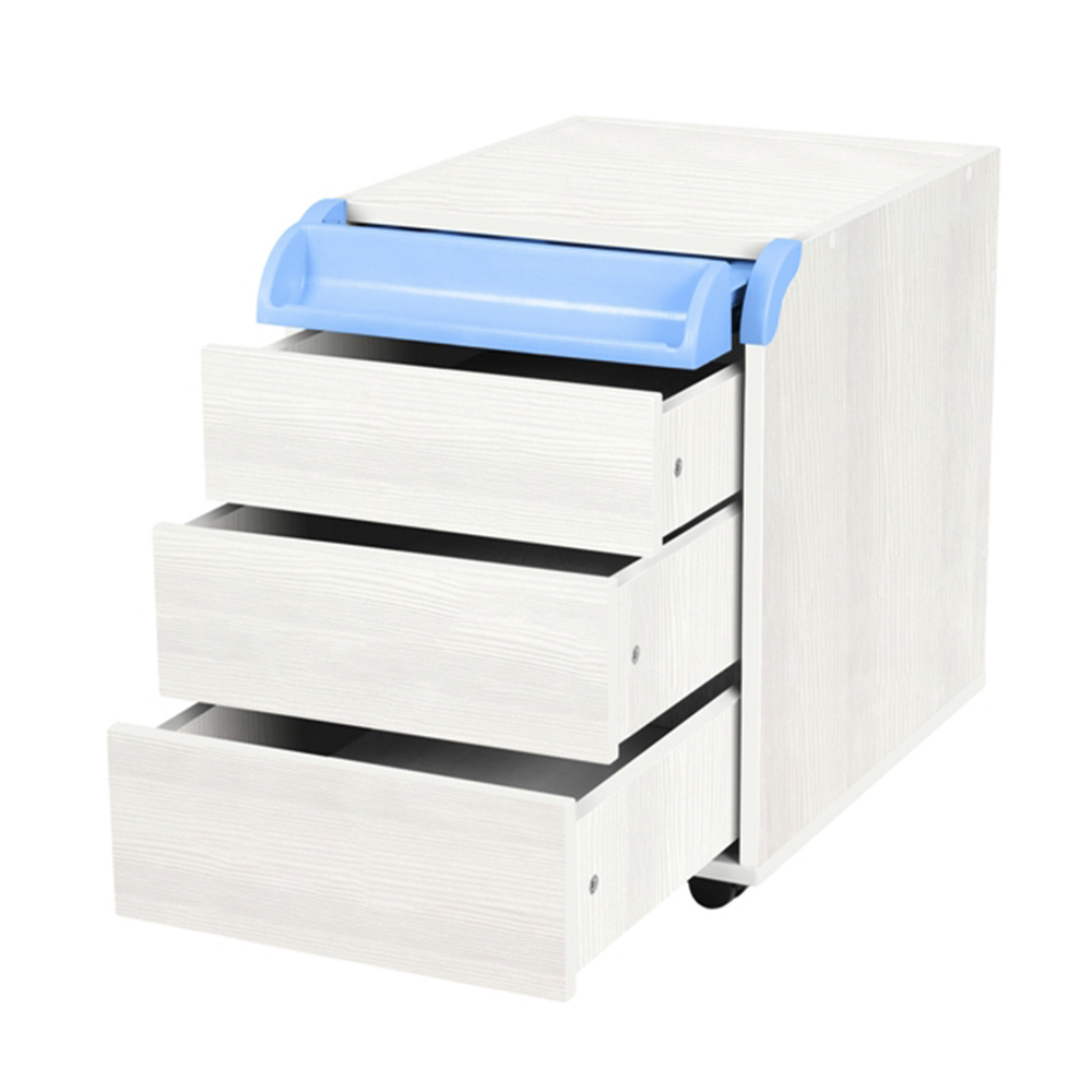 Тумба Дэми на колёсиках с 3 ящиками и органайзером для канцелярии (ТУВ.08)