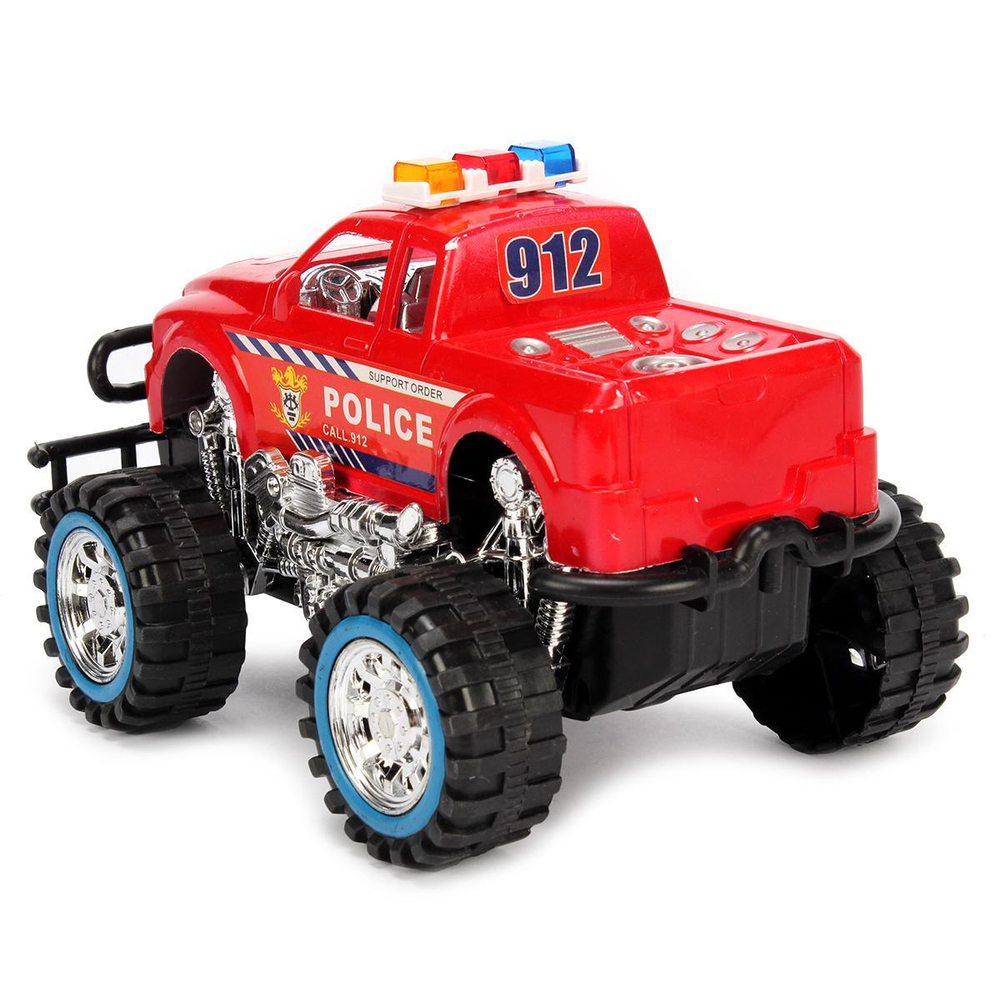 Машина инерц. "Джип полицейский" Цв. черный, пакет, в ассортименте