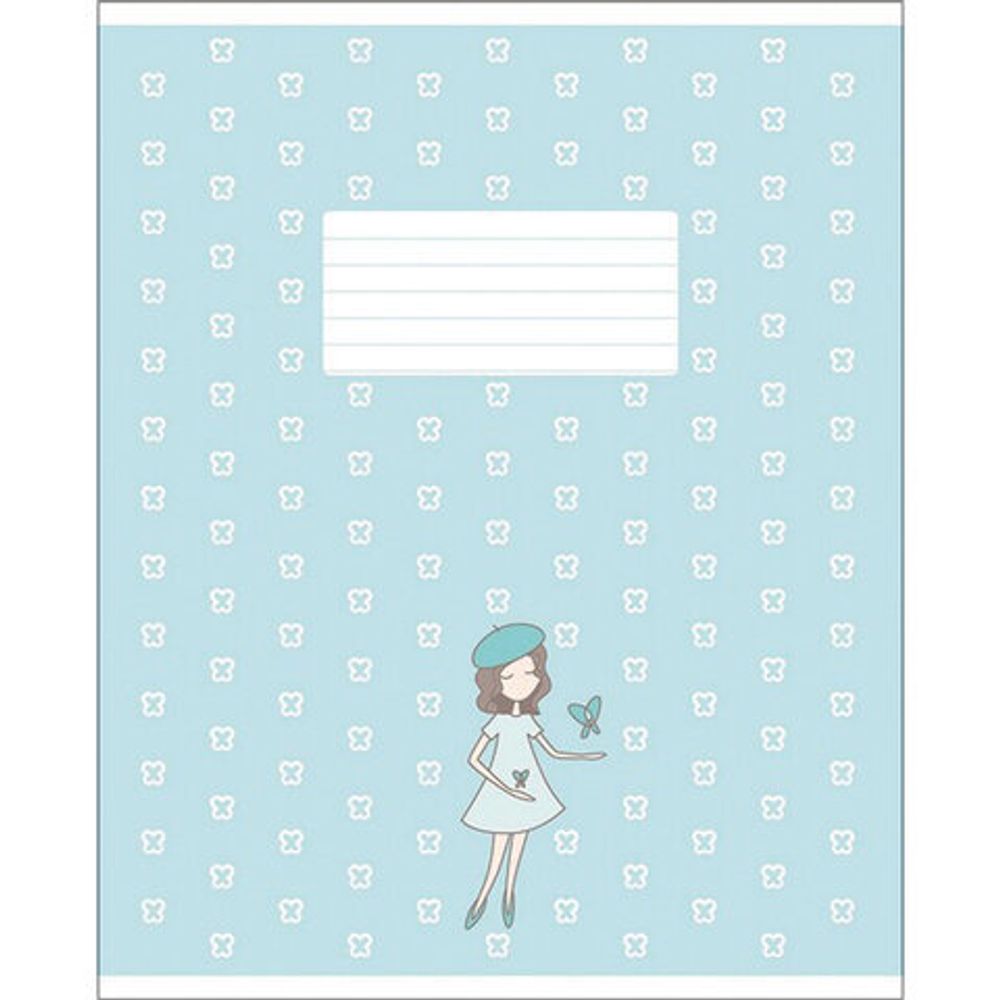 Тетрадь 12 л. HATBER-ECO клетка, обложка плотная мелованная бумага, "Про девочек", 12Т5C1