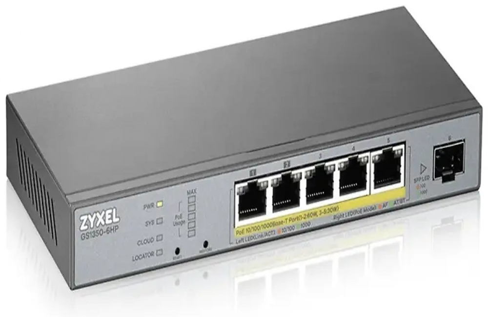 Коммутатор ZyXEL GS1350-6HP-EU0101F
