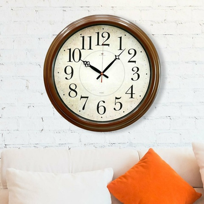 Часы настенные круглые d48см "Классика", корпус коричневый