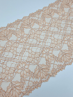 Кружево эластичное розовое шампанское с блеском К647