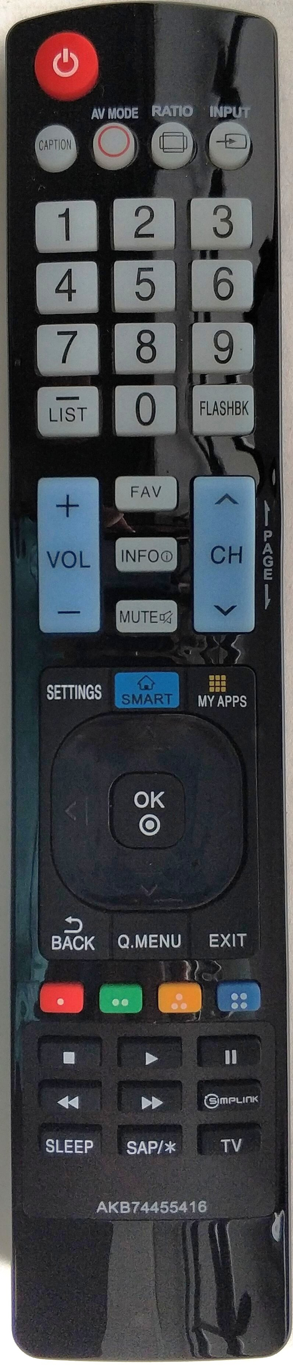 Пульт для LG AKB74455416 LCD TV Smart