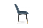 Seda-1 Blue/MC-102-1 blue fabric (GY91-17)/black legs with golden ends стул