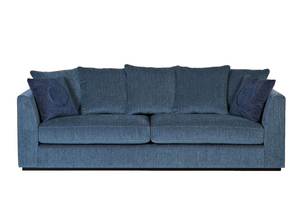 Диван трехместный Garda Decor Roberto синий ROBERTO-250-4K-Modena5055+7055