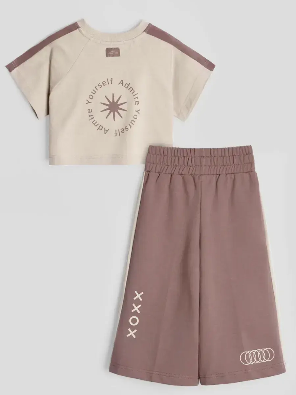 Костюм для девочки, футболка и кюлоты